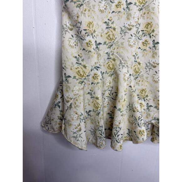 Beverly And Beck Womens Top M Babydoll Lace Trim Peplum Y2K Fitted Ditsy Floral - Picture 8 of 14